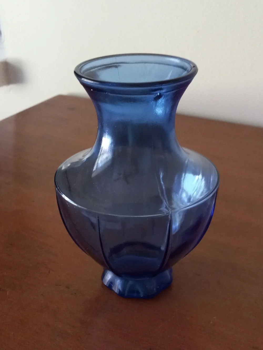 Blue Glass Decorative Vase - Elegant Home Accent